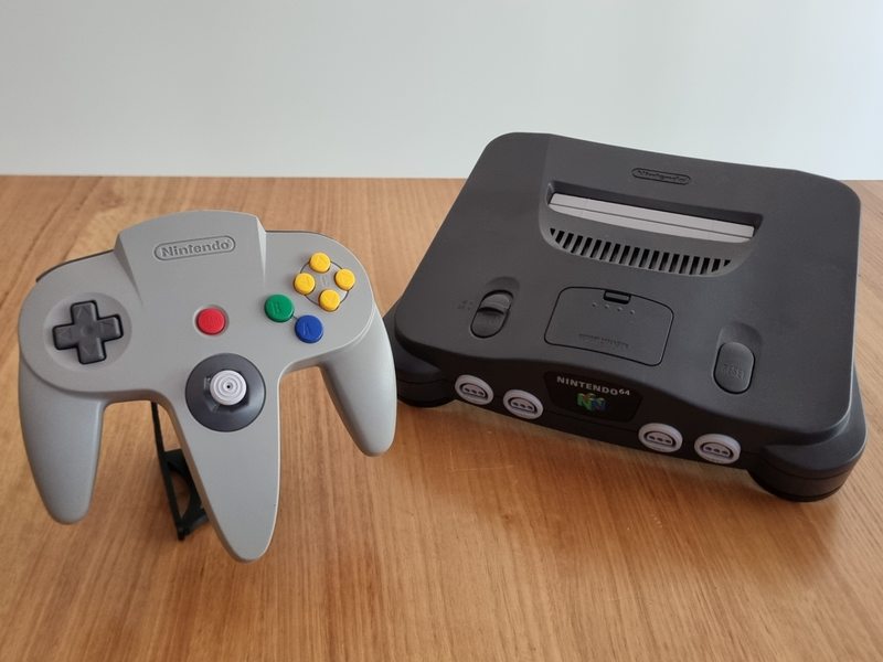 Nintendo 64 Console and Controller Display Stand Set