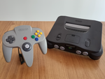 Nintendo 64 Console and Controller Display Stand Set