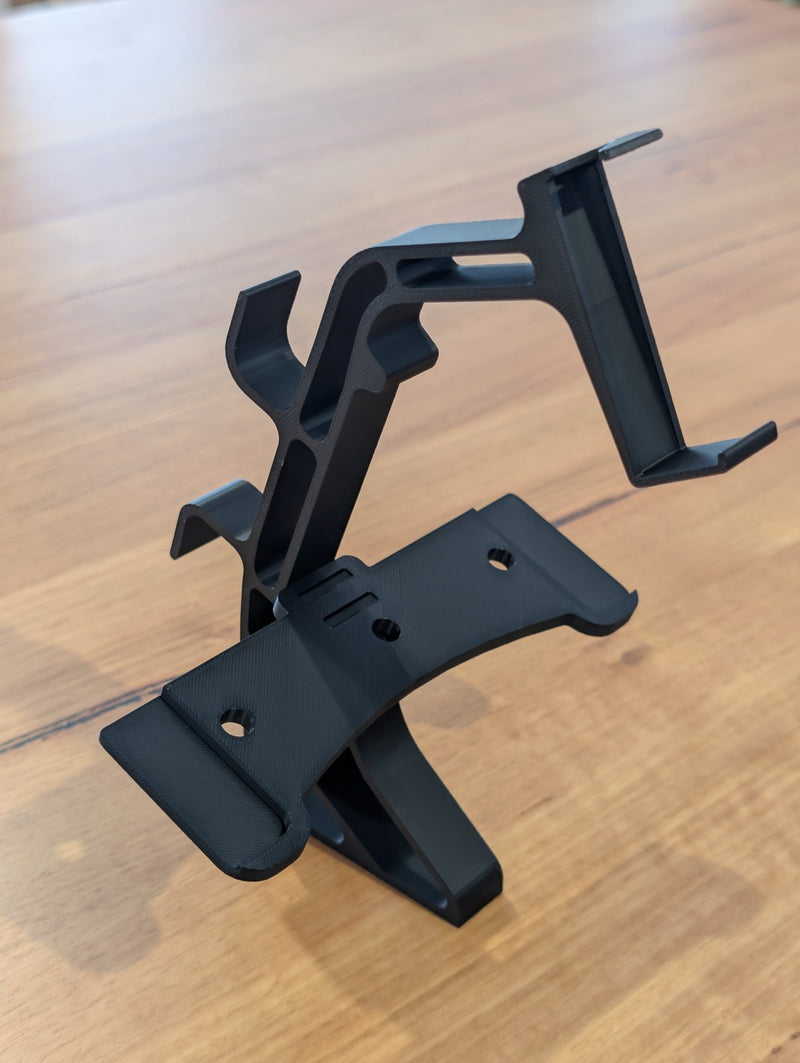Sega Saturn console and controller display stand – alternate view
